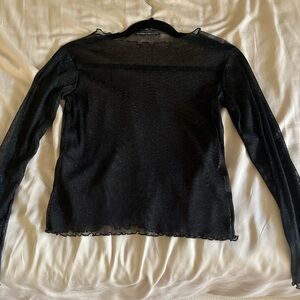 Black Sheer Women's Top